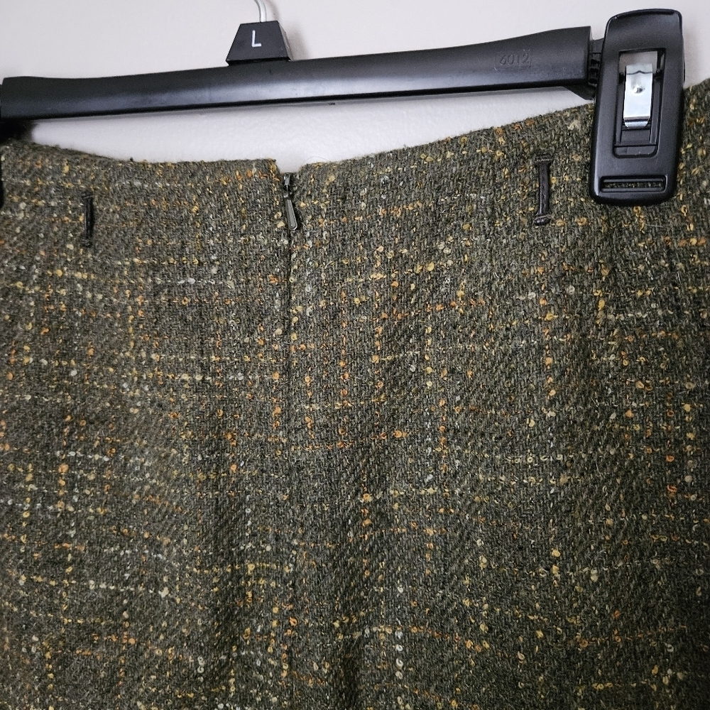 Loft Skirt Wool Green Business Casual Neutral - Picture 5 of 9